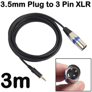 3m 3.5mm Jake Stereo Male Plug Connector Cable to Microphone XLR Audio 3Pin Jack Speaker XLR male for HDTV DVD