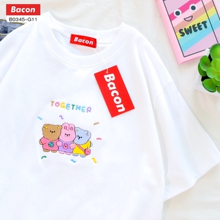 destinytshirt B0345 เสื้อยืด ผ้าคอตตอน 💗 ปัก หมี 3 ตัว together