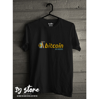 เสื้อยืดโอเวอร์ไซส์เสื้อยืด พิมพ์ลาย Bitcoin MINERS TRADING CRYPTO สําหรับเด็ก 3 ปีS-3XL