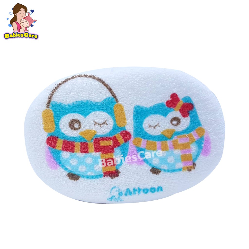 babiescare-attoon-ฟองน้ำลายการตูนหุ้มผ้าทรงรี-ฟองน้ำสังเคราะห์หุ้มด้วยผ้าขนหนูจับกระชับมือ