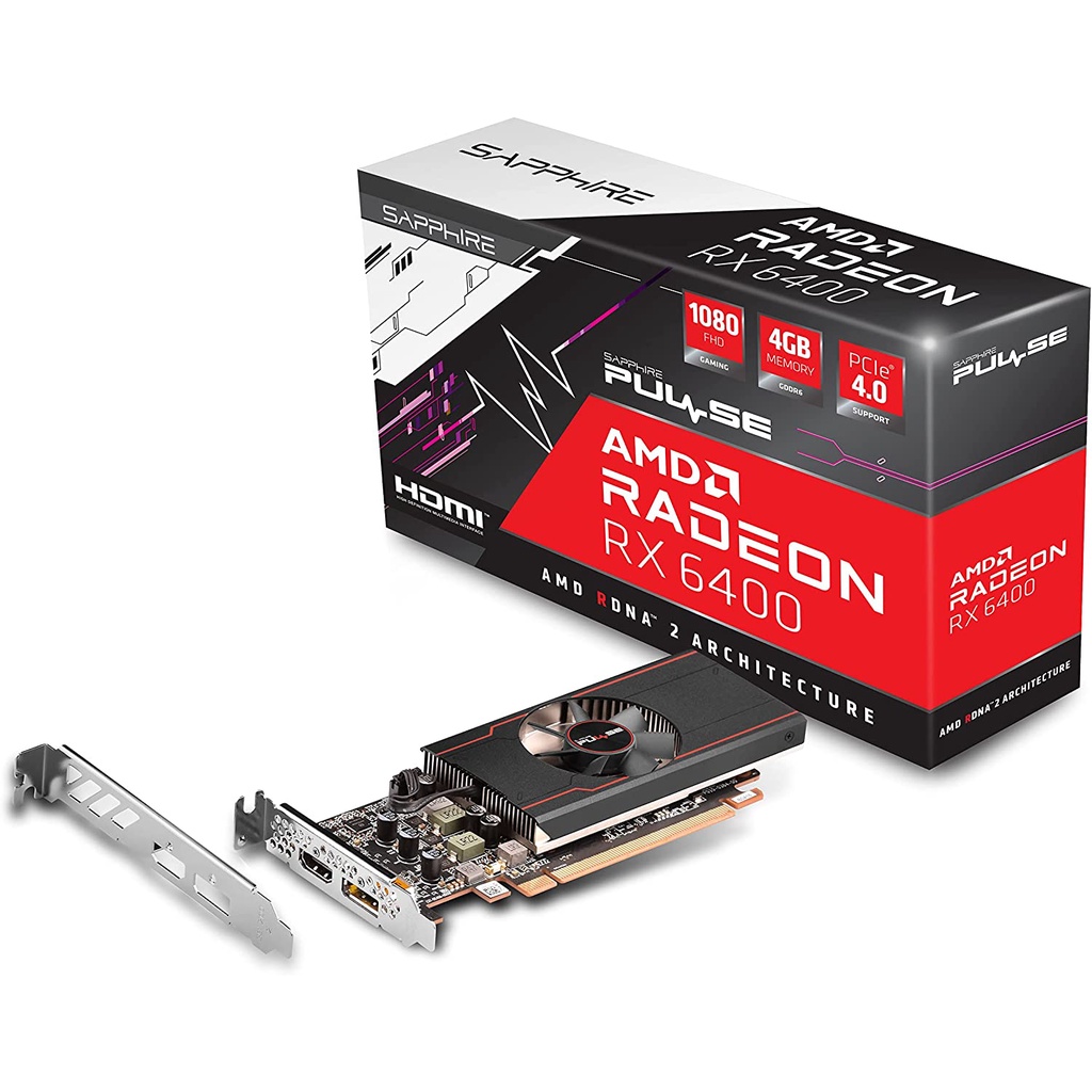 Sapphire Pulse Radeon RX 6400 Low Profile Gaming Graphics Card with 4GB GDDR6 Shopee Thailand