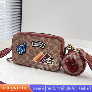 Coach C6744 ผ้าใบ กระเป๋าสะพายข้าง ปะ ผู้หญิง ผู้ชาย สายแขวน กระเป๋ากล้อง