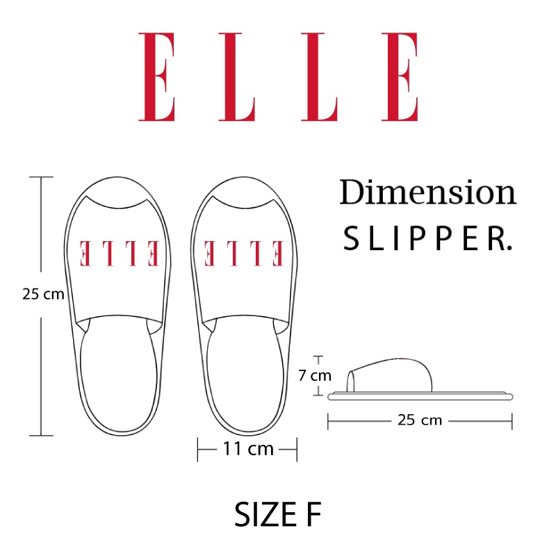 มุมมองเพิ่มเติมของสินค้า ELLE รองเท้าใส่ในบ้าน ขนาด Free Size ผลิตจากผ้าฝ้ายธรรมชาติ 100% (TES042F1)
