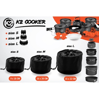 ภาพหน้าปกสินค้าK2 Cooker set ชุดหม้อสำหรับแคมป์ปิ้ง คุณภาพสูง อุปกรณ์ครบครัน ซึ่งคุณอาจชอบราคาและรีวิวของสินค้านี้