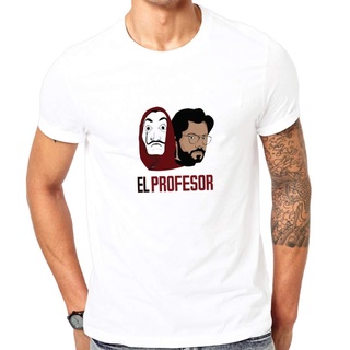 แฟชั่นผู้ชายเสื้อยืดฉูดฉาด La Casa de กระดาษเสื้อยืดเงิน Heist ประเดิมทีวีซีรีส์ El ศาสตราจารย์