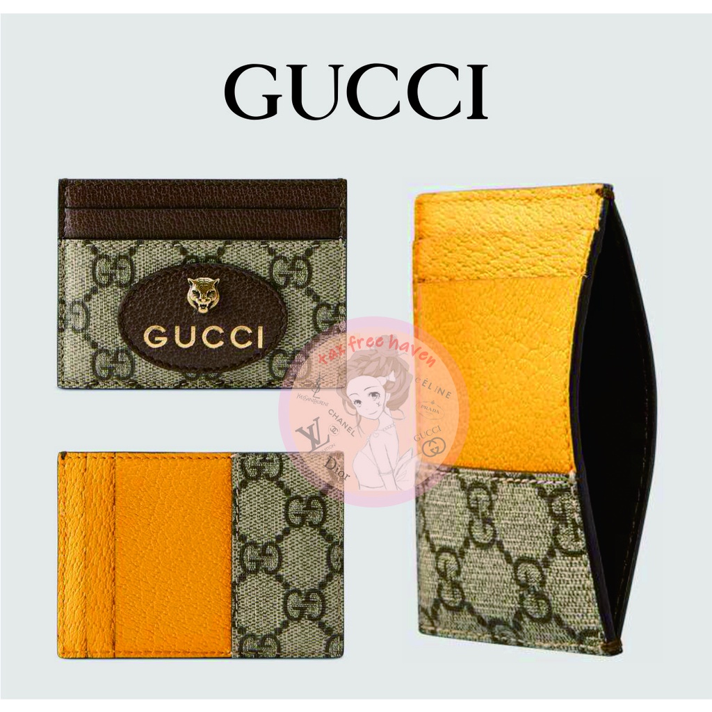 shopee-ถูกที่สุด-100-ของแท้-แบรนด์ใหม่-gucci-animalier-คอลเลกชันหนังบัตร