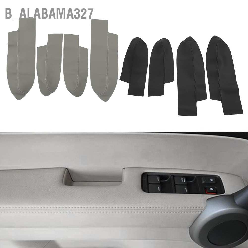 alabama327-ฝาครอบที่เท้าแขนประตูรถยนต์-หนังไมโครไฟเบอร์-แบบเปลี่ยน-สําหรับ-crv-2007-2011-4-ชิ้น-ต่อชุด