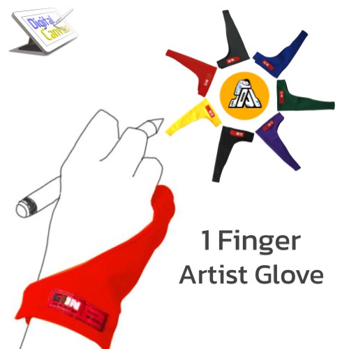 ภาพหน้าปกสินค้าถุงมือวาดภาพ 1 Finger Artist Glove อาร์ตติสสายเท่ต้องมี