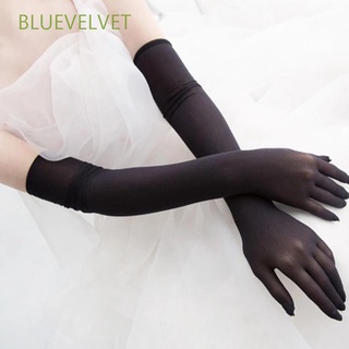 Bluevelvet Clubwear ถุงมือยาวป้องกันรังสียูวีเซ็กซี่สําหรับผู้หญิง