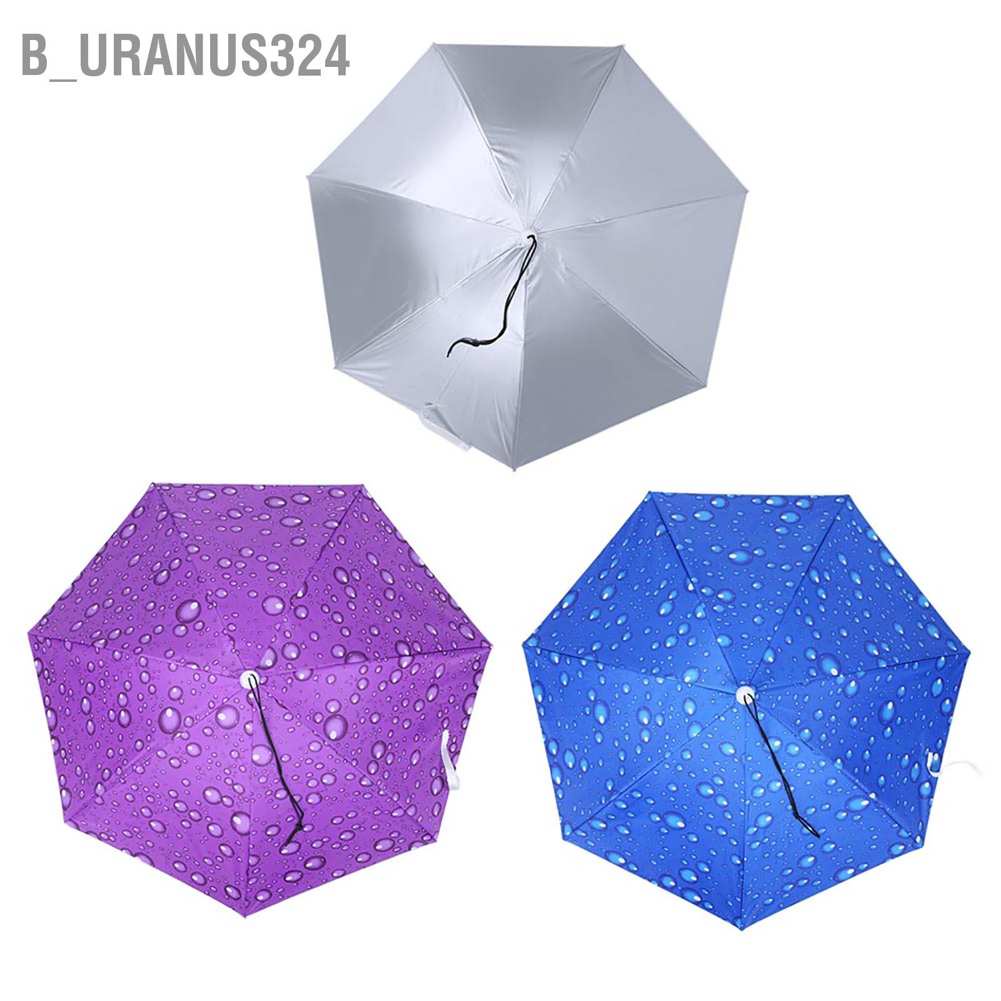 ภาพสินค้าB_Uranus324  สวมร่ม หมวกร่มกันแดด กันลม แบบพับได้ 77 ซม. แบบสวมศีรษะ พับได้ สําหรับตกปลา พร้อมส่ง จากร้าน b_uranus324.th บน Shopee ภาพที่ 8