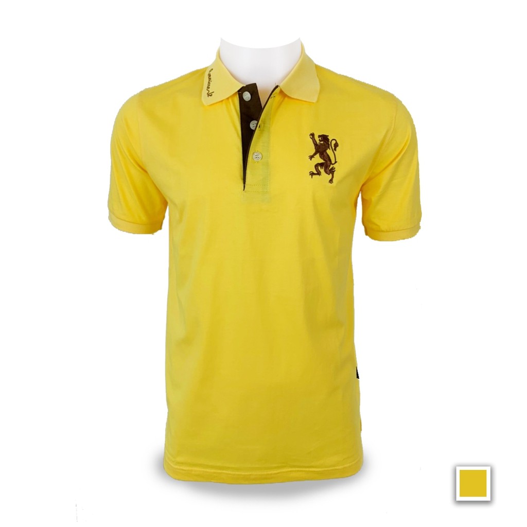 เสื้อโปโล-คอปกสีเหลืองเข้มเเละสีเหลืองอ่อน-men-polo-shirt-cotton100