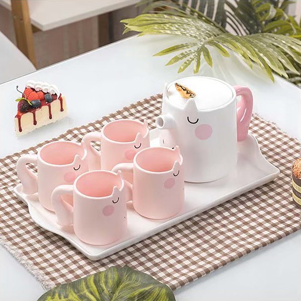 unicorn-set-tea-เซ็ทกาน้ำชาและแก้วชาเซรามิค-3-มิติ