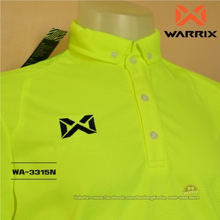 เสื้อโปโล WARRIX WA-3315N WA-PLAN15 สีเขียวสะท้อน (G2) วาริกซ์ วอริกซ์ ของแท้ 100%
