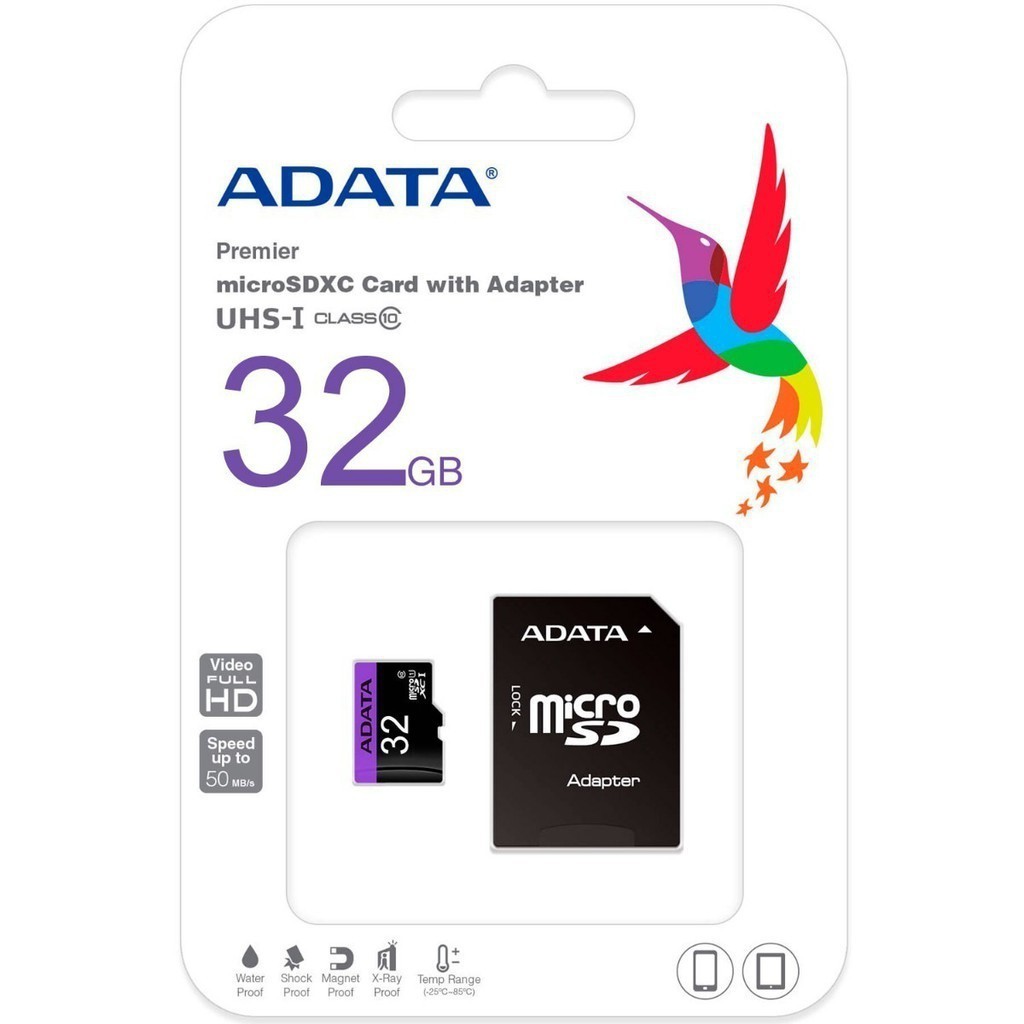 ภาพสินค้าADATA 16GB/32GB/64GB รุ่น Premier Micro SDHC Class 10 UHS-I Speed 80 MB/s With SD Adapter จากร้าน ezviz_official_shop บน Shopee ภาพที่ 3