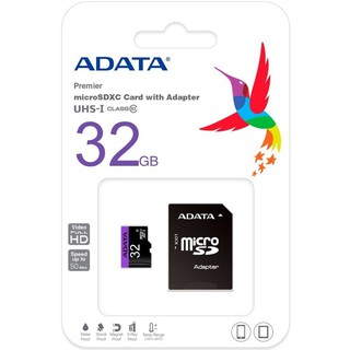 ภาพขนาดย่อของภาพหน้าปกสินค้าADATA 16GB/32GB/64GB รุ่น Premier Micro SDHC Class 10 UHS-I Speed 80 MB/s With SD Adapter จากร้าน ezviz_official_shop บน Shopee ภาพที่ 3