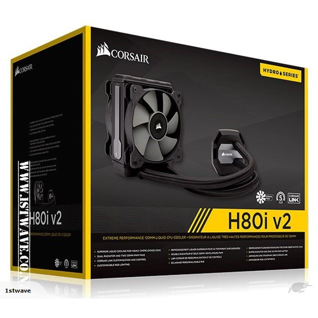 CPU LIQUID COOLER (ระบบระบายความร้อนด้วยน้ำ) CORSAIR H80I V2 | Shopee ...