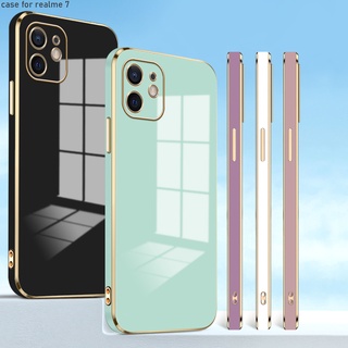 Realme 7 7i 6 6i 5 5S 5i 2 Pro 5G เคสเรียวมี สำหรับ Electroplating TPU Case Simple TPU เคส เคสโทรศัพท์ เคสมือถือ