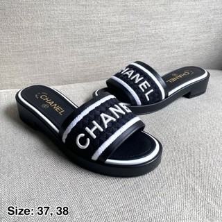 New Chanel sandals black