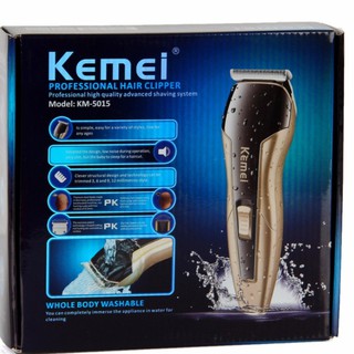 Kemei ปัตตาเลี่ยนไร้สาย ตัดผม ใช้แกะลาย กันขอบได้ ตัดดีเสียงไม่ดัง รุ่น KM-5015 (กันน้ำได้)