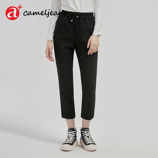 Cameljeans กางเกงยีนส์ขายาวสีดําสไตล์เกาหลีสําหรับผู้หญิง