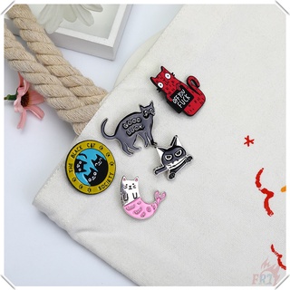 ★ เข็มกลัด The Cat Society นําโชค ★ เข็มกลัด รูป Doodle Enamel สร้างสรรค์ สําหรับติดกระเป๋าเป้สะพายหลัง 1 ชิ้น