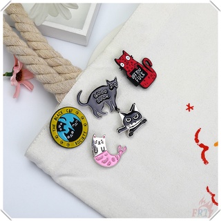 ★ เข็มกลัด The Cat Society นําโชค ★ เข็มกลัด รูป Doodle Enamel สร้างสรรค์ สําหรับติดกระเป๋าเป้สะพายหลัง 1 ชิ้น