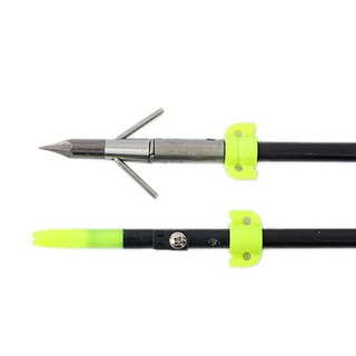 เช็ครีวิวสินค้า1 pcs 8mm Spine 300 Fishing Arrow Fiberglass Fish Arrow with Broadheads for Compound/Recurve Bow