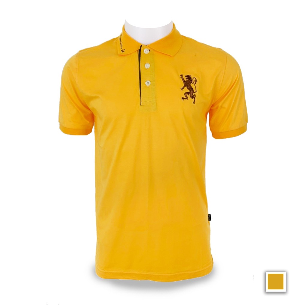 เสื้อโปโล-คอปกสีเหลืองเข้มเเละสีเหลืองอ่อน-men-polo-shirt-cotton100