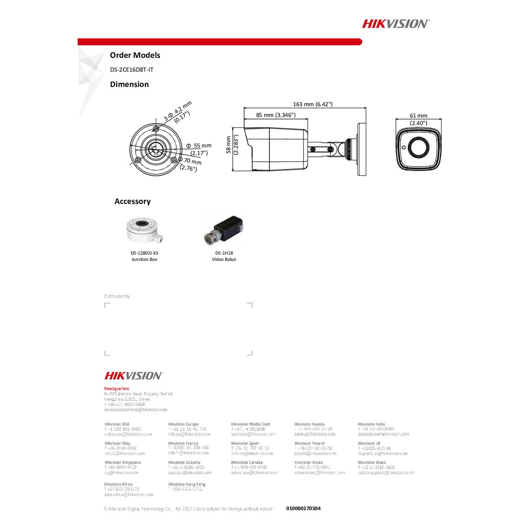 hikvision-กล้องวงจรปิดระบบ-hdtvi-2-mp-รุ่น-ds-2ce16d8t-it-3-6-mm-ใช้กับเครื่องบันทึกที่รองรับกล้องระบบ-hdtvi