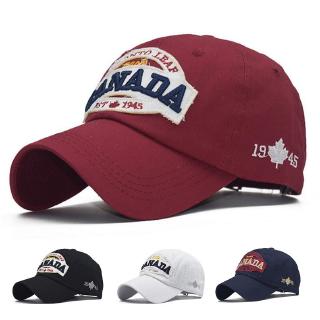หมวกเบสบอลลำลอง เนื้อผ้าฝ้าย ลายใบเมเปิล แฟชั่นแคนาดา สไตล์กีฬากลางแจ้ง สำหรับผู้ชายและผู้หญิง