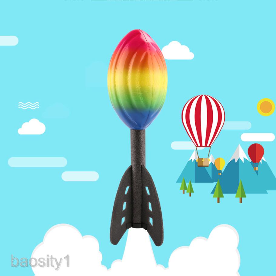 【พร้อมสต็อก】Rainbow EPP Foam Hand Towing Rocket Hand Launch Rocket Kids Outdoor Toys