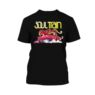 T-shirt  เสื้อยืด ผ้าฝ้าย พิมพ์ลาย Soul Train Tv Show 34 68 สีดํา แฟชั่นสําหรับผู้ชายS-5XL