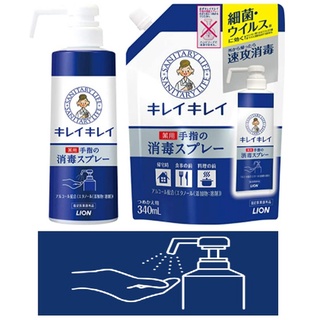 Kirei Kirei สเปรย์ ทำความสะอาดมือ แบบขวดใหญ่ สำหรับใช้ที่บ้าน ที่ทำงาน สินค้าจากญี่ปุ่น