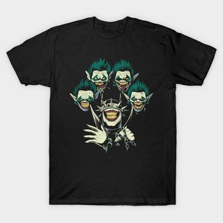 [S-5XL] เสื้อยืด พิมพ์ลาย Evil Bohemian Rhapsody The Batman Who Laughs And Rabid Robins สีดํา สําหรับผู้ชาย