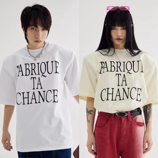 ค่าสัมบูรณ์CHANCE T-shirt เสื้อยืดโอเวอร์ไซส์เสริมไหล่ถูกสุดๆS-3XL