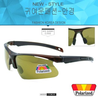 Polarized แว่นกันแดด แฟชั่น รุ่น 1207 สีน้ำตาลขาเทาเลนล์น้ำตาล(เลนส์โพลาไรซ์)