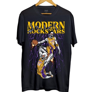 ผ้าฝ้าย 100%เสื้อยืด NBA Kobe เสื้อยืดสุดเท่ CrewneckT-shirtOversized T-shirt เสื้อยืดผ้าคอตตอน V.01S-3XL