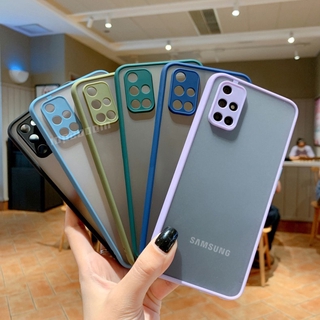 ภาพขนาดย่อของสินค้าCamera Protection Phone Case Samsung A52 A72 A32 A12 5G A32 4G A02S A52S Casing Matte Translucent Shockproof Back Cover