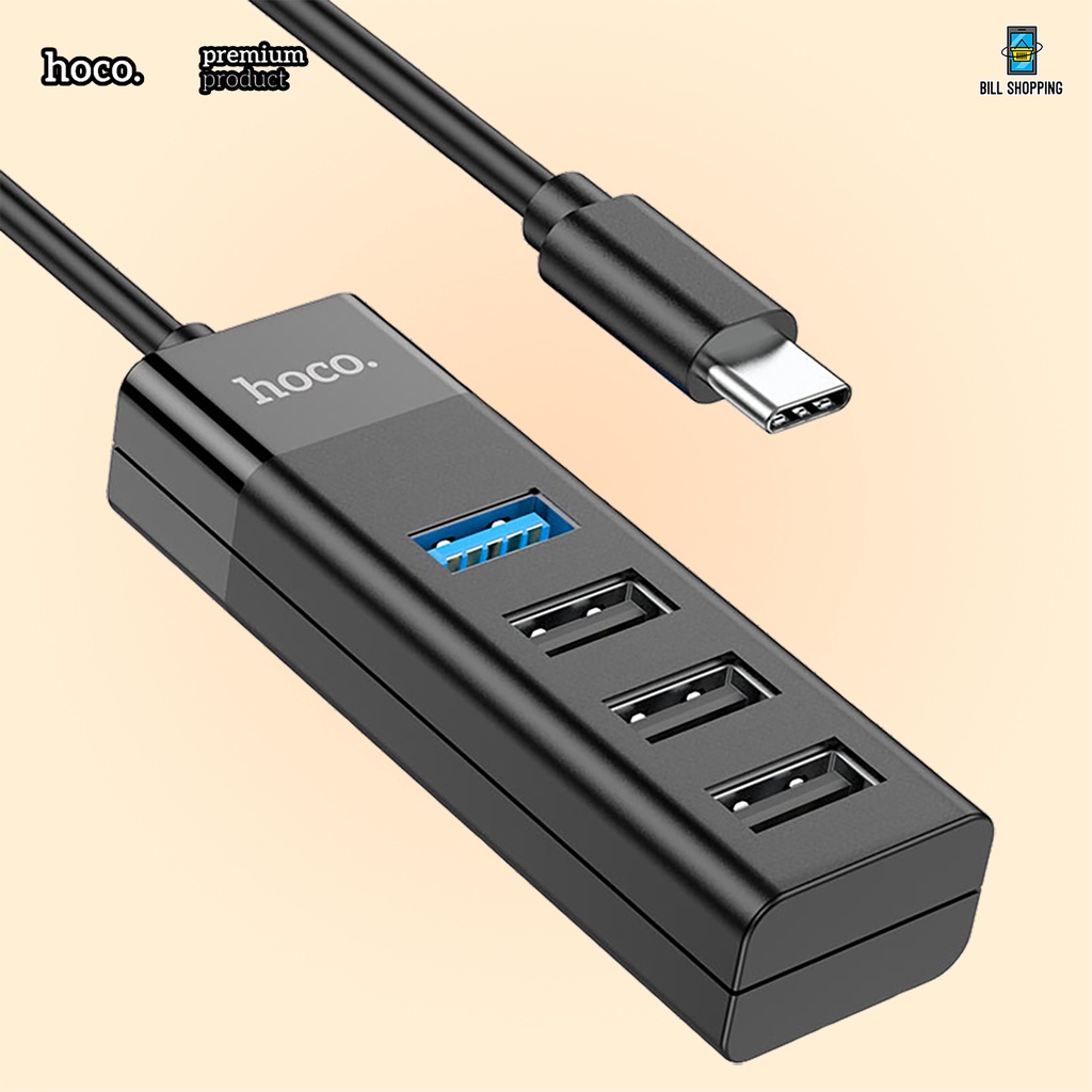 hoco-hb25-type-c-4-in1-hub-ตัวขยายช่องเสียบ-usb-2-0-x-3-usb-3-0-x-1-สำหรับช่องเสียบ-type-c-to-usb-port-type-a