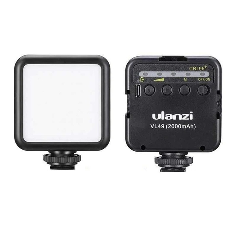 ulanzi-vl49-สีดำ-mini-led-video-light-ไฟ-led-ขนาดพกพา-มาพร้อมแบตเตอรี่ในตัว-ขนาด-2000-mah