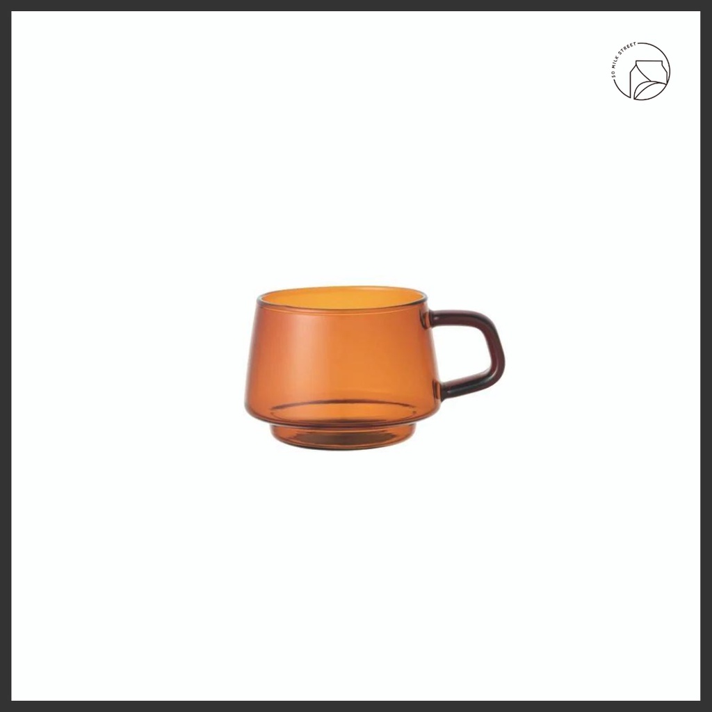KINTO SEPIA cup 270ml amber แก้วน้ำสีอำพันแบบมีหูจับ แก้วกาแฟ ชา สไตล์ ...