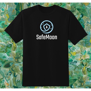 ❦ ✴✷SAFEMOON เสื้อยืดที่ได้รับแรงบันดาลใจจาก CRYPTO - เสื้อยืดคอตตอนผสมสีดําสําหรับผู้ชาย/เสื้อ &lt;Yy