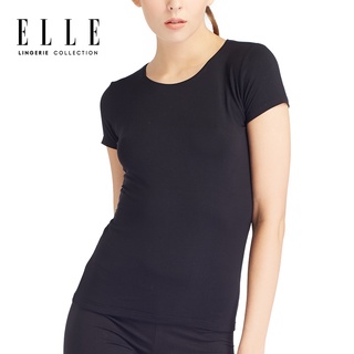 ELLE Lingerie T-Shirt เสื้อยืดลำลองผ้าเรยอน - LD8701