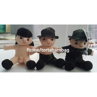 (มีโค้ดลด100บาท) �� ตุ๊กตาทหารนั่ง ถอดชุดได้ ��