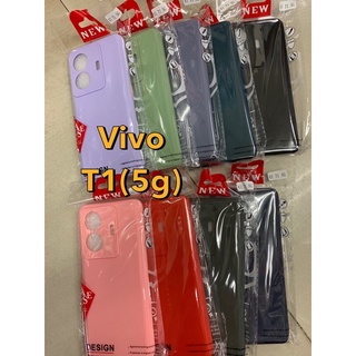 ✨พร้​อมส่งใน🇹🇭✨เคสTPU​นิ่ม​สีพาสเทล คลุมกล้อง vivo T1(5g)