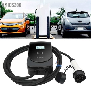 Aries306 New Energy Vehicles Charging Wall Unit with Type 2 Plug IEC 62196‑2 Connector 5m 220‑250V 32A 7kW 2.8in LCD