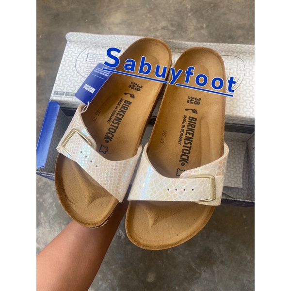 birkenstock madrid snake cream