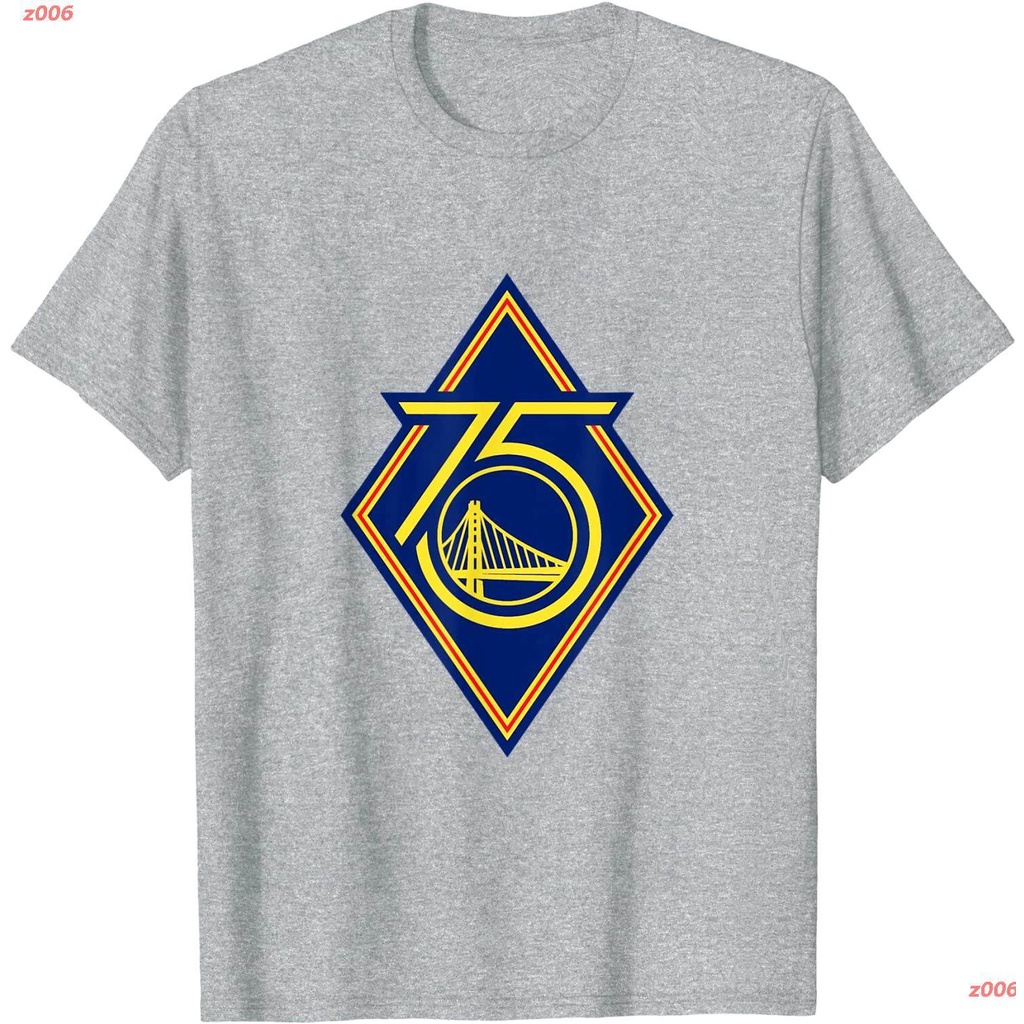 เสื้อยืดสีขาว-golden-state-warriors-โกลเดน-สเตท-วอร์ริเออร์ส-the-75th-warriors-with-golden-style-t-shirt-เสื้อยืดเกา