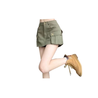 โปรโมชั่น : Gang_jeans 2196ใส่โค้ด WPBJWH ลด15%กระโปรงกางเกงสั้น ทรงคาร์โก้ กระเป๋าเยอะ แนวแคมป์ ผ้ายืด ผู้หญิง สีขาว