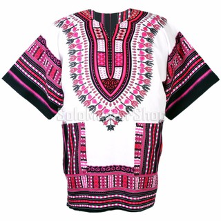 เสื้อจังโก้ สไตล์โบฮีเมียน Dashiki shirt Cotton 100% ad08wp